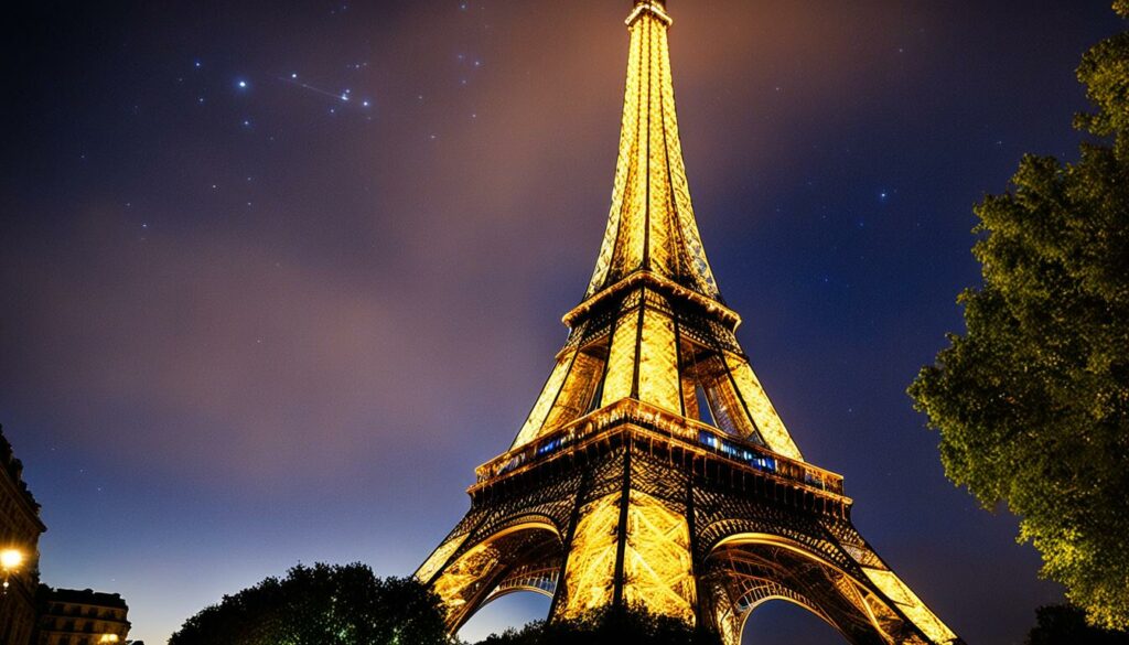 eiffel tower nighttime