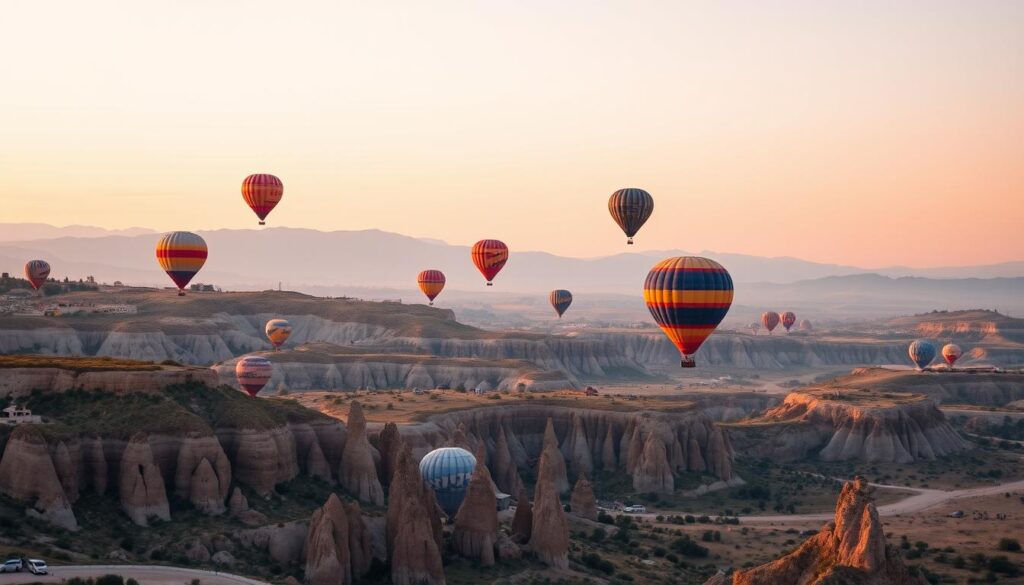 Sunrise hot air ballooning in Cappadocia