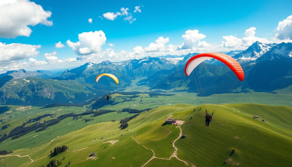 swiss alpine paragliding